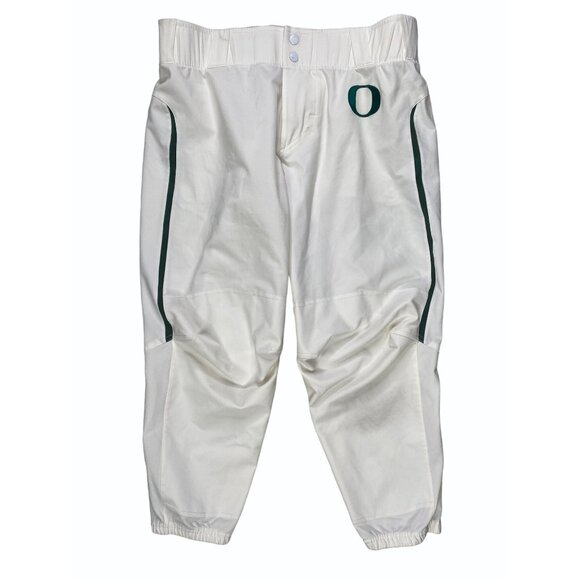 Nike Oregon Ducks White Baseball Pants Mens 34-38 Vented Elastic Waist - Picture 1 of 12